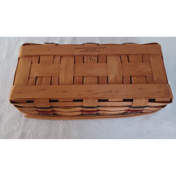 MIXED LOT LONGABERGER WOVEN TRADITIONS BREAD BASKET WARM BRICK SINGLE DIVIDER - Picture 4 of 14